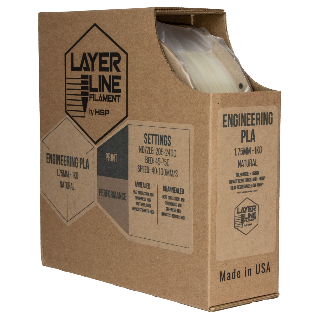 Layer Line Filament - Engineering PLA (Tough & High Heat)