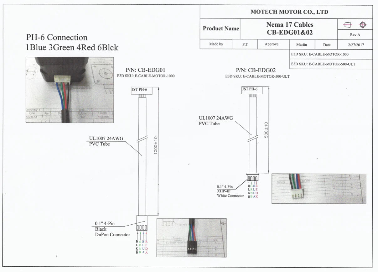 Stepper Motor Cable