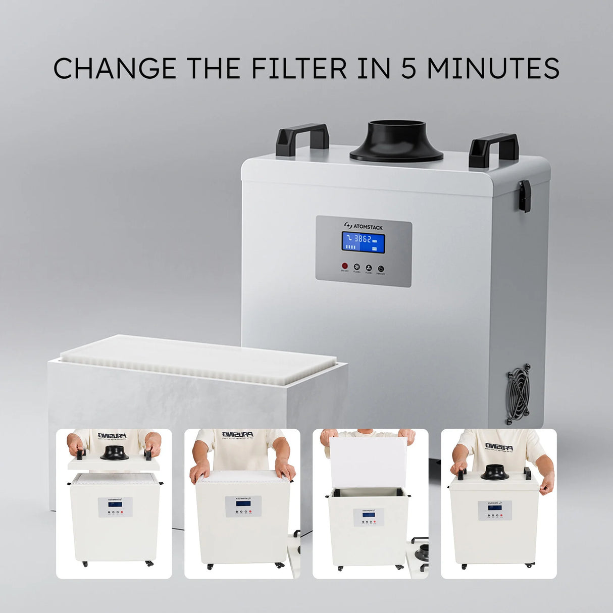 AtomStack D4 Desktop Air Purifier For Kraft and Hurricane Laser Cutters