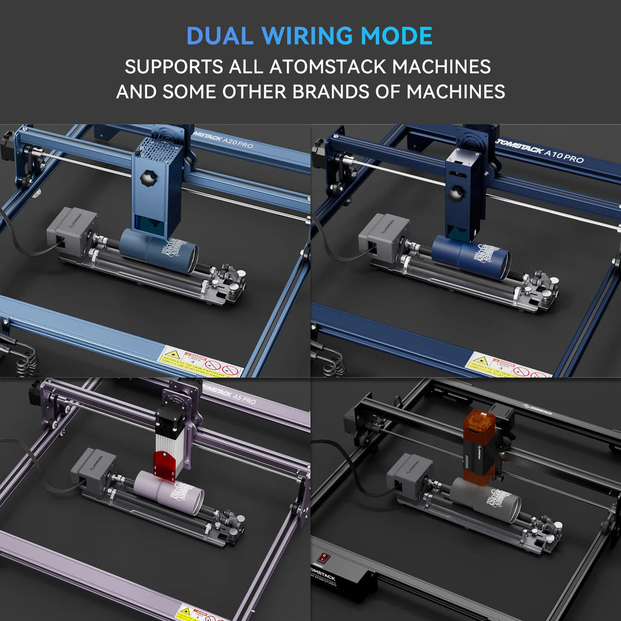 AtomStack R6 Rotary Roller for Laser Cutters