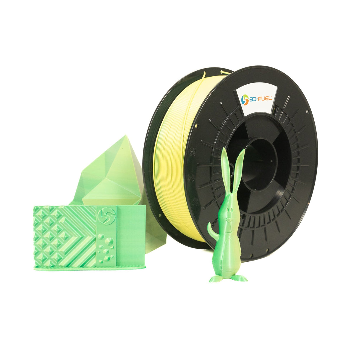 Dual-Color Silk PLA+, Silky Lemon Lime