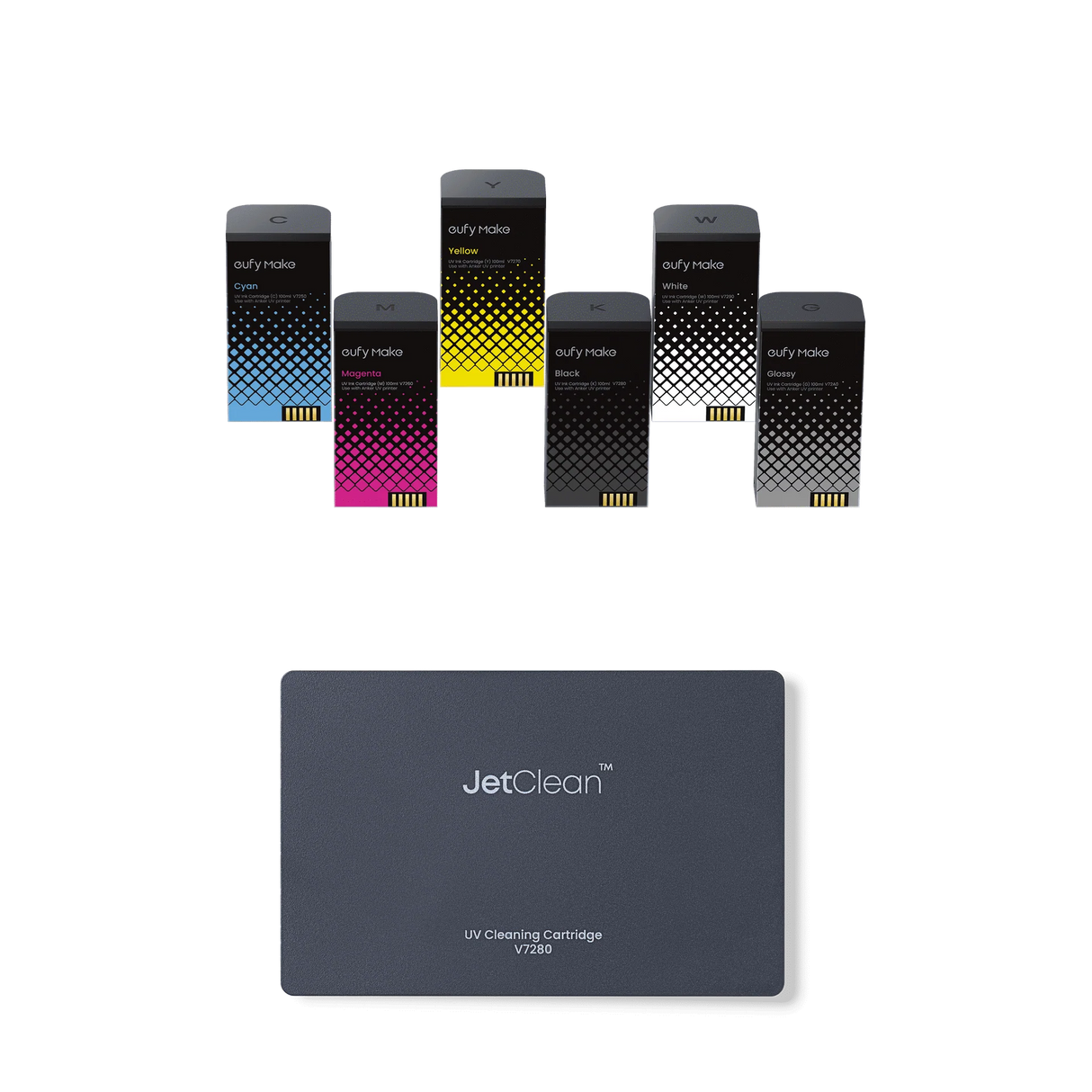 eufyMake UV Ink & Cleaning Cartridge Kit for UV Printer E1