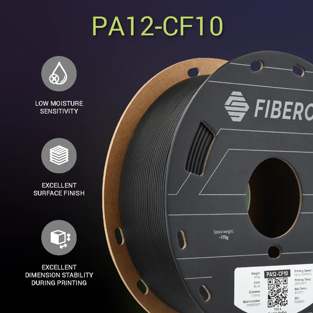 Fiberon PA12-CF10 Carbon Fiber Reinforced Nylon Filament