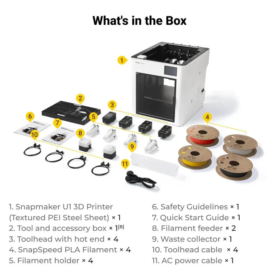 Snapmaker U1 - Toolchanging Multi-Color 3D Printer