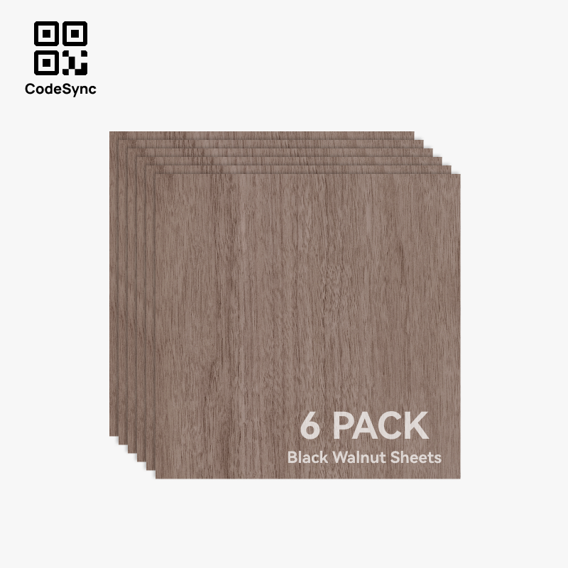 3mm Black Walnut Plywood Board (6 pcs) for Bambu Lab H2 Series