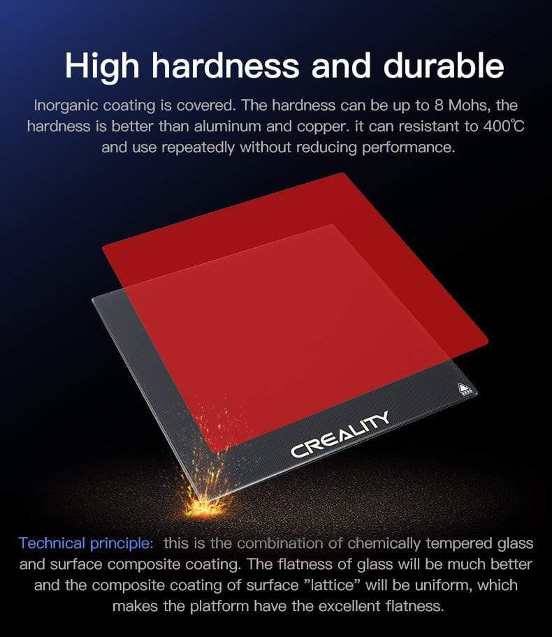 Creality Printer Parts Carborundum Glass Build Plates for Creality Printers