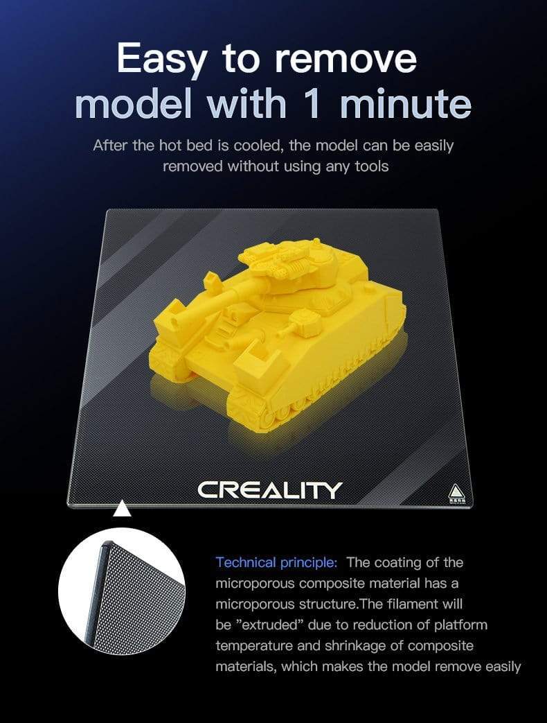 Creality Printer Parts Carborundum Glass Build Plates for Creality Printers