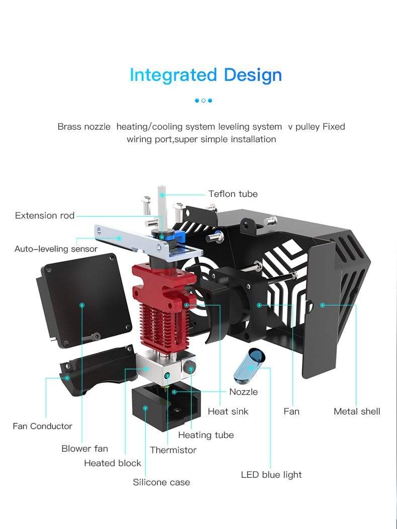 Creality Printer Parts CR-6 Full Print Head (Assembled)