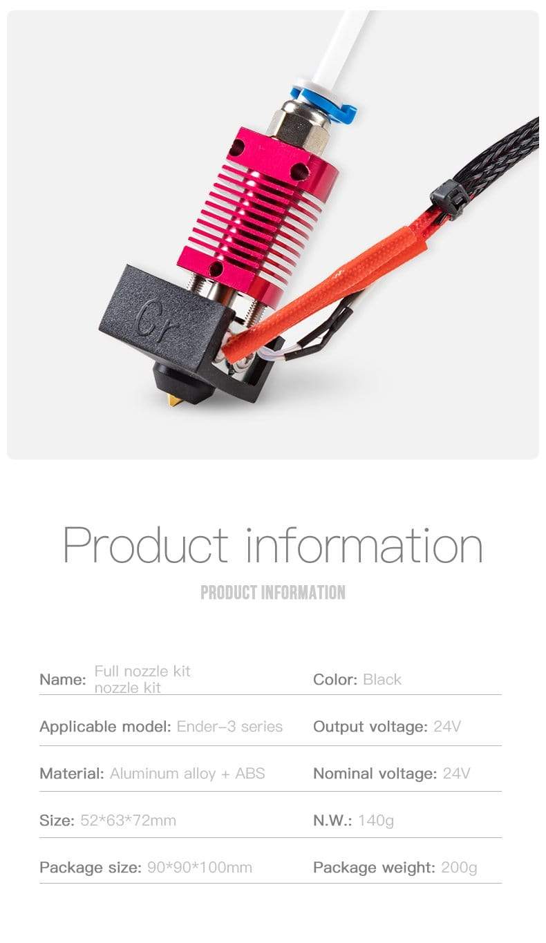 Creality Printer Parts Ender-3 V2 Full Print Head (Assembled)