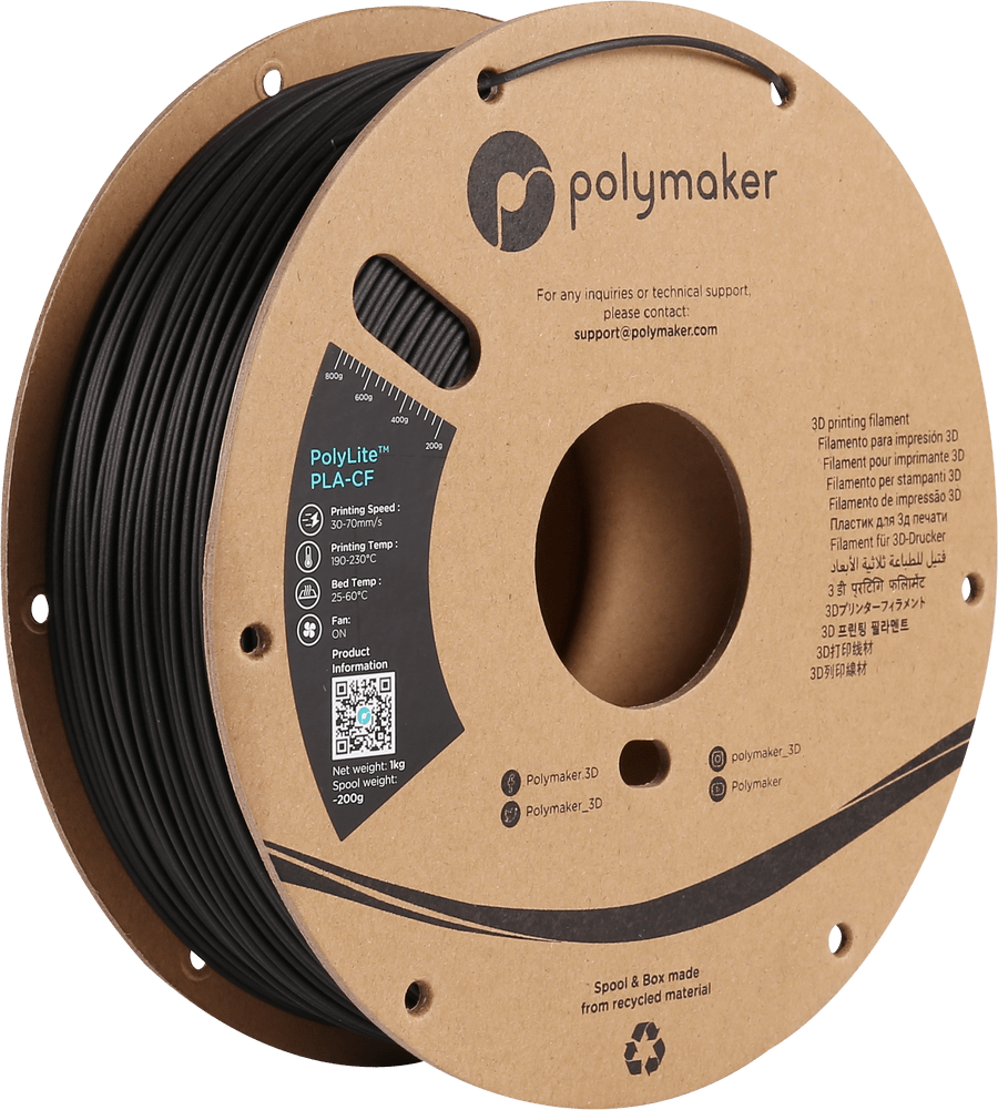 Polymaker Filament 1.75mm / Carbon Fiber / 1kg Polymaker PolyLite PLA Filament