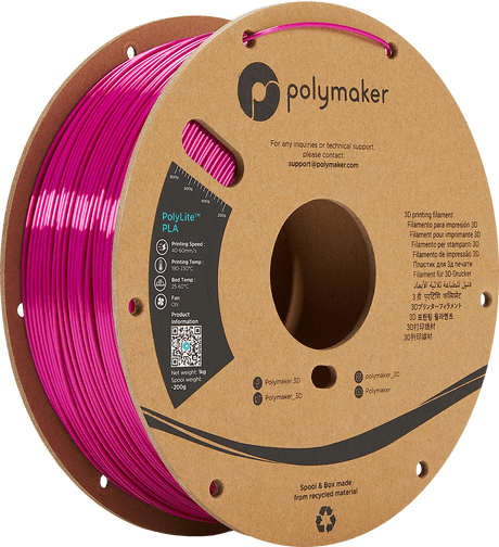 Polymaker Filament 1.75mm / Silk Magenta / 1kg Polymaker PolyLite PLA Filament