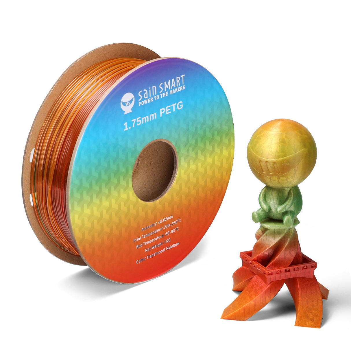 SainSmart Translucent Rainbow PRO-3 PETG Filament