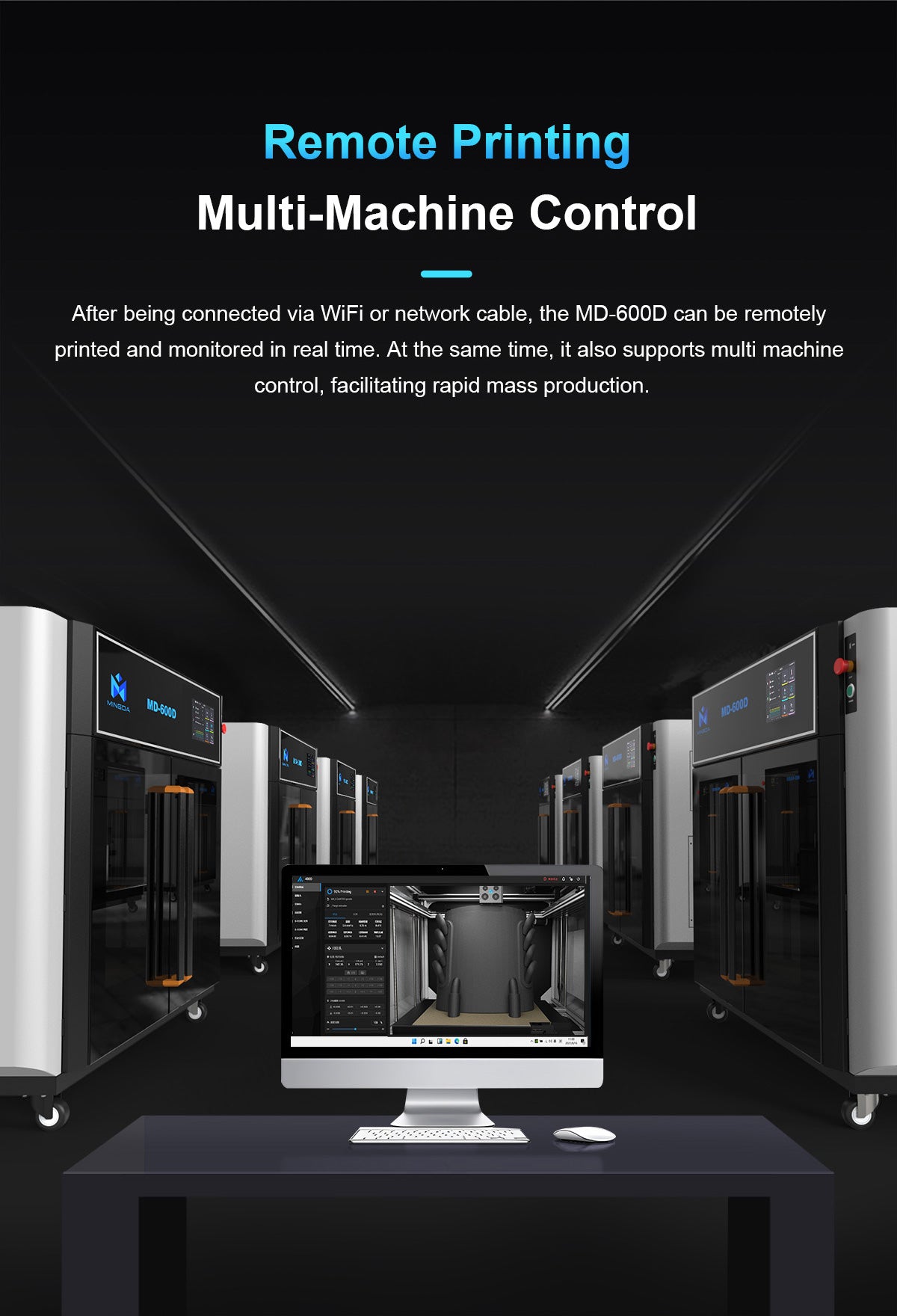 Mingda MD-600D Industrial 3D Printer with 600mm Build Volume