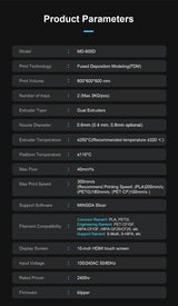 Mingda MD-600D Industrial 3D Printer with 600mm Build Volume