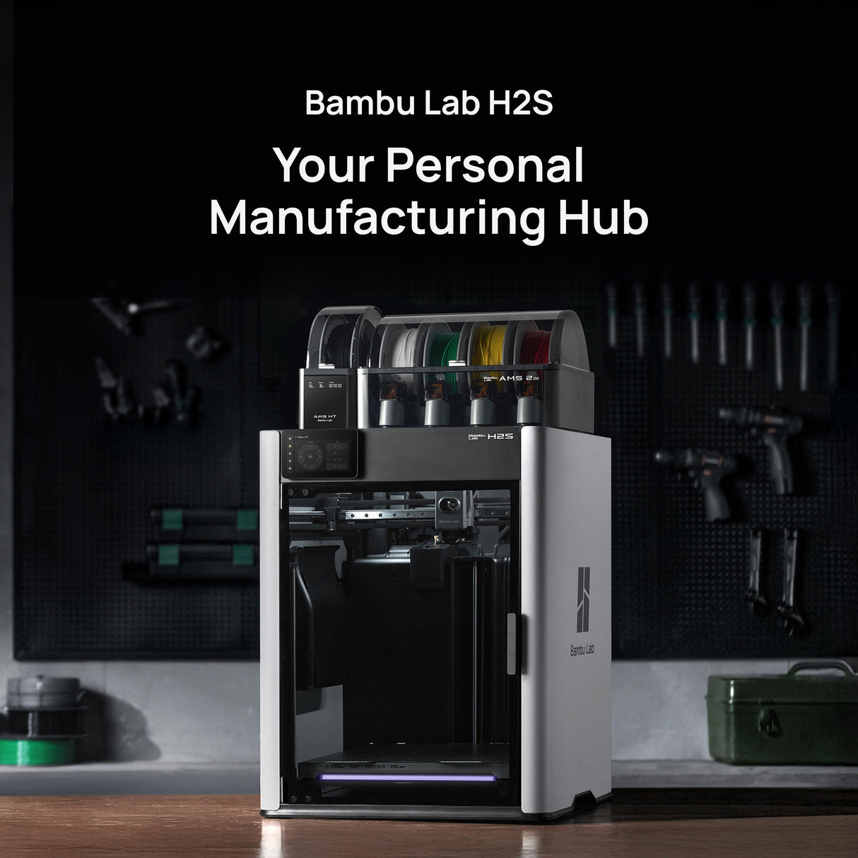 Bambu Lab H2S Single Nozzle 3D Printer
