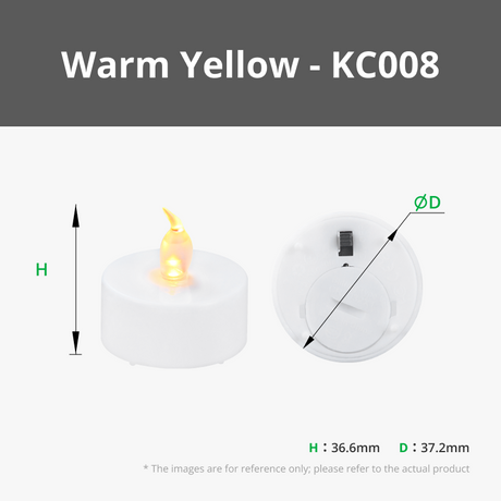 Bambu Lab LED Flame Tea Light Candle Set