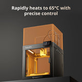 Rapidly heats to 65°C with precise control