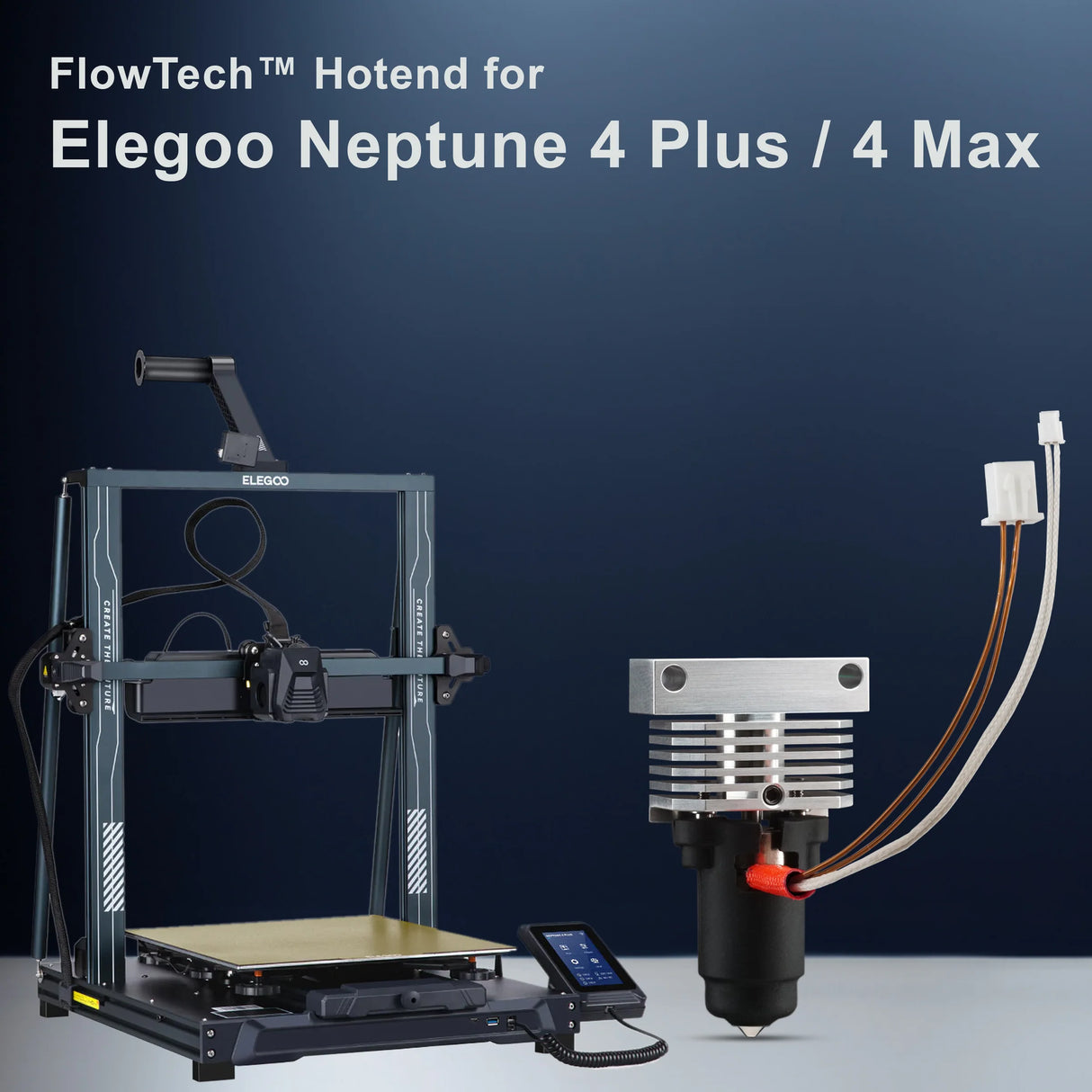 Micro Swiss FlowTech Hotend for Elegoo Neptune 4 3D Printers