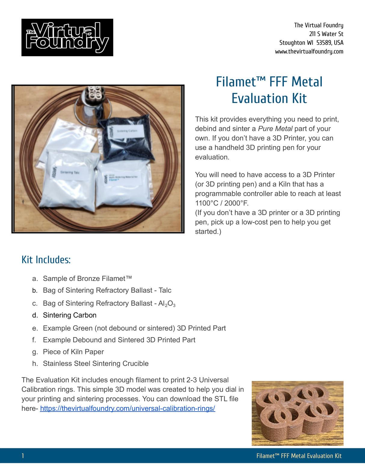 Filamet™ - 3D Metal Printing Evaluation Kit