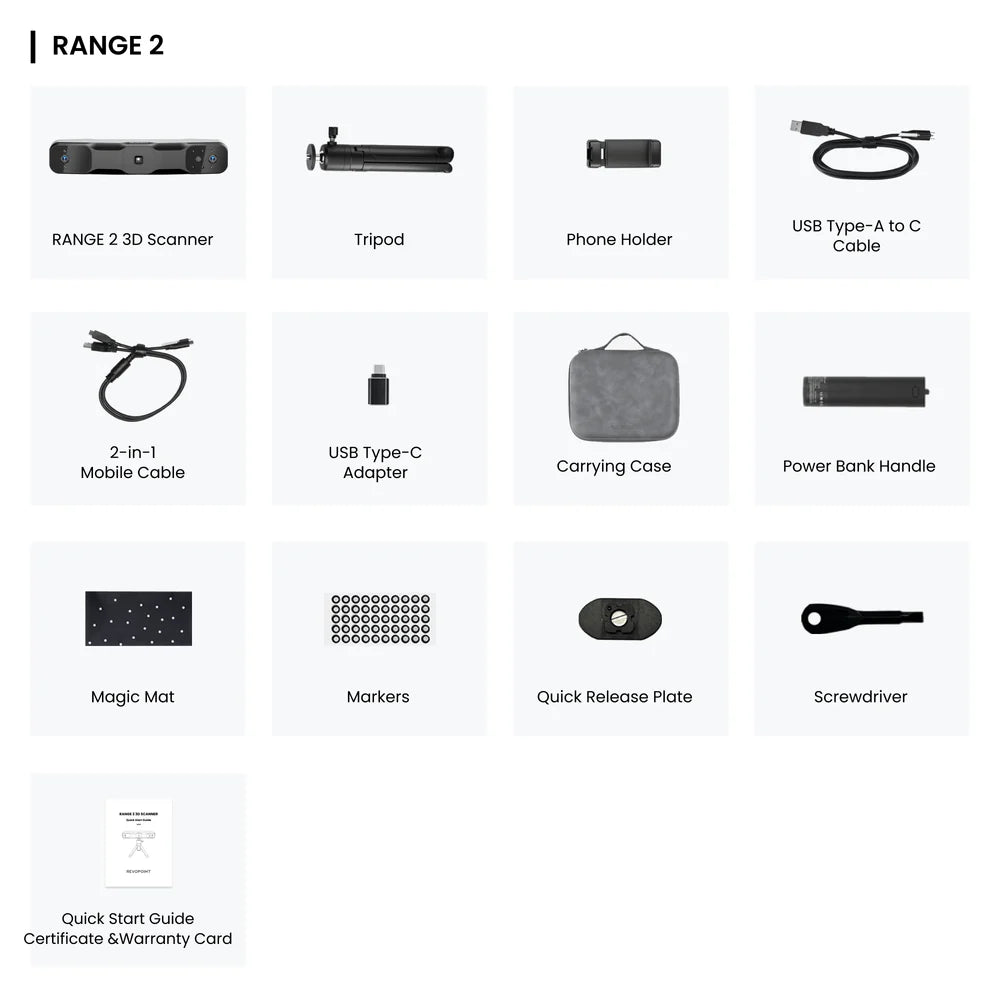 Revopoint RANGE 2 Portable 3D Scanner