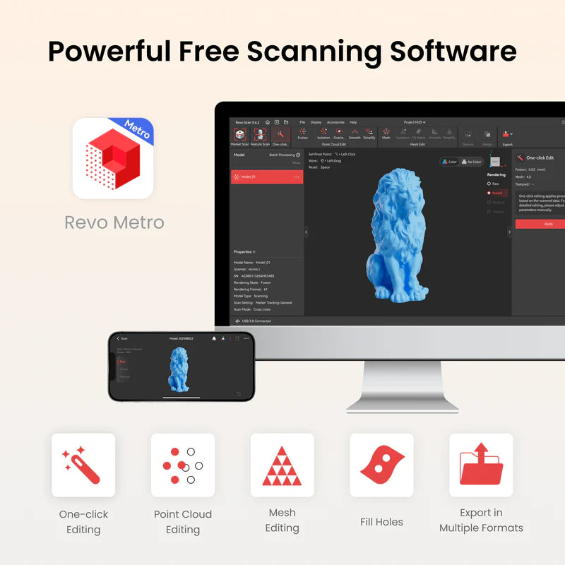 Revopoint INSPIRE 2: Wireless 3D Scanner
