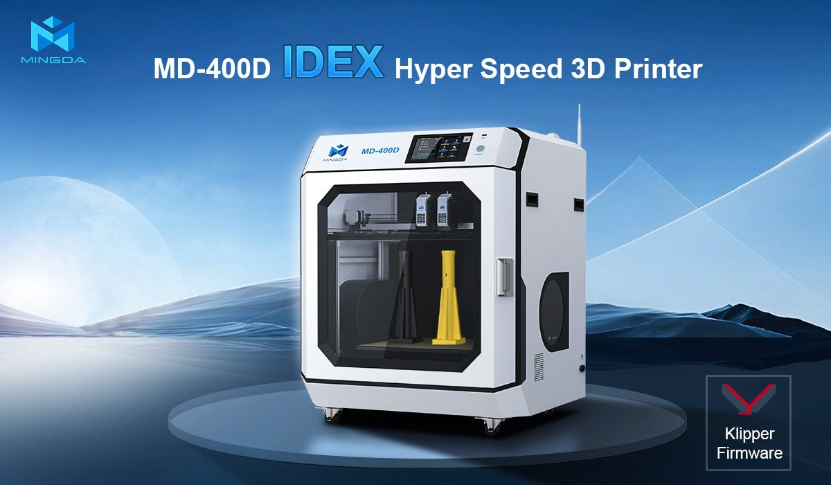 Mingda MD-400D Industrial IDEX 3D Printer with 400mm Build Volume