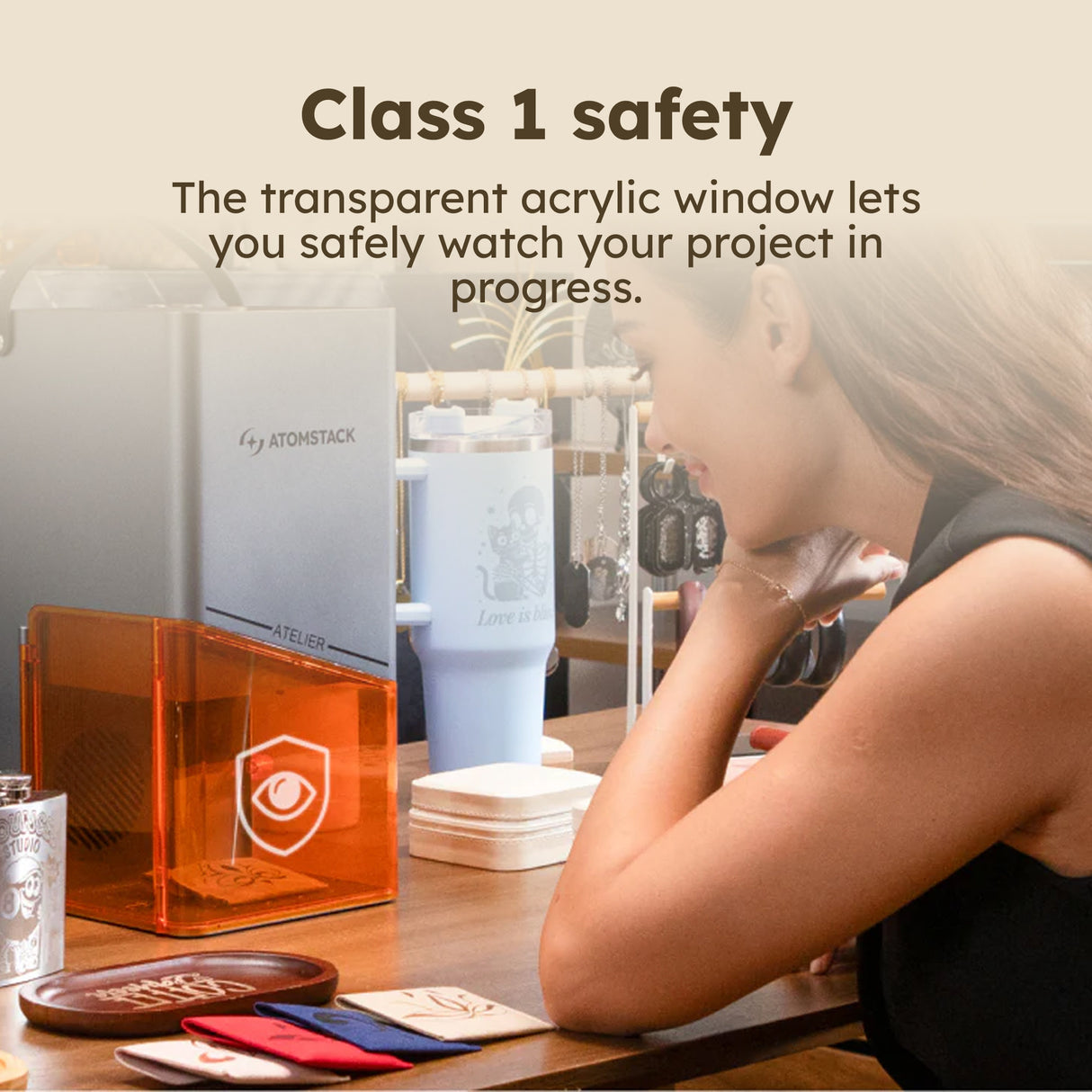 AtomStack Atelier Laser Engraver - 12 W Diode Galvo