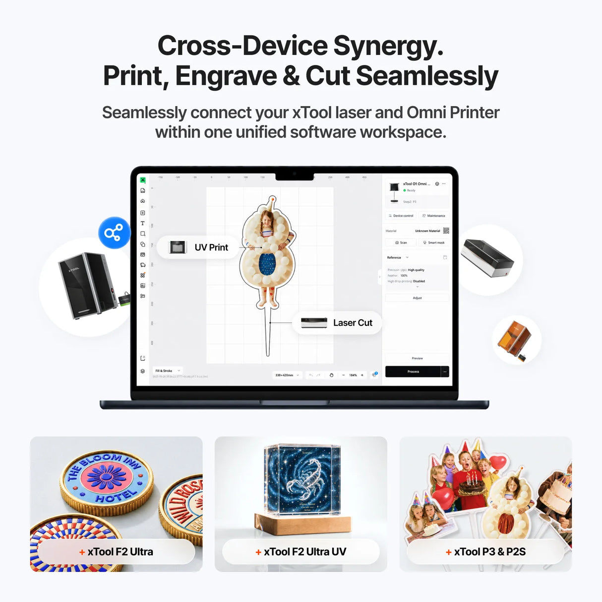 PRE-ORDER: xTool 01 Omni Printer: The World’s First 4-in-1 Omni Printer