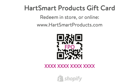 HartSmart Products Gift Card HartSmart Products Gift Card