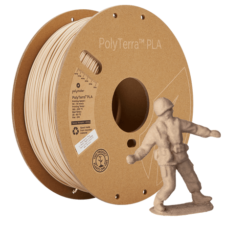 Polymaker Filament 1.75mm / Army Beige / 1kg Polymaker PolyTerra PLA Filament