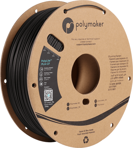 Polymaker Filament 1.75mm / Carbon Fiber / 1kg Polymaker PolyLite PLA Filament