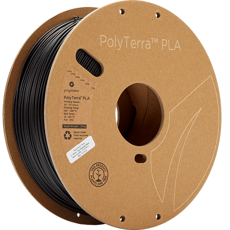 Polymaker Filament 1.75mm / Charcoal Black / 1kg Polymaker PolyTerra PLA Filament