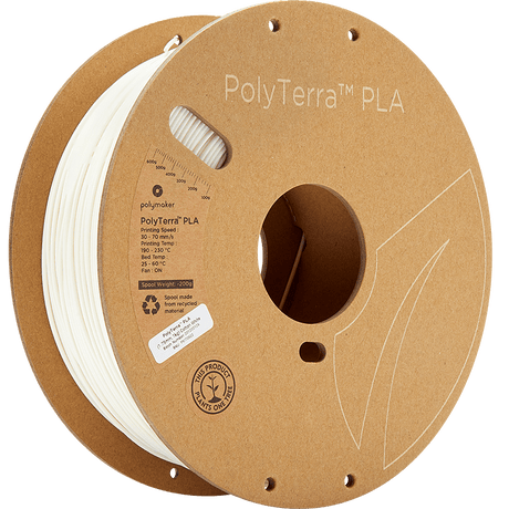 Polymaker Filament 1.75mm / Cotton White / 1kg Polymaker PolyTerra PLA Filament