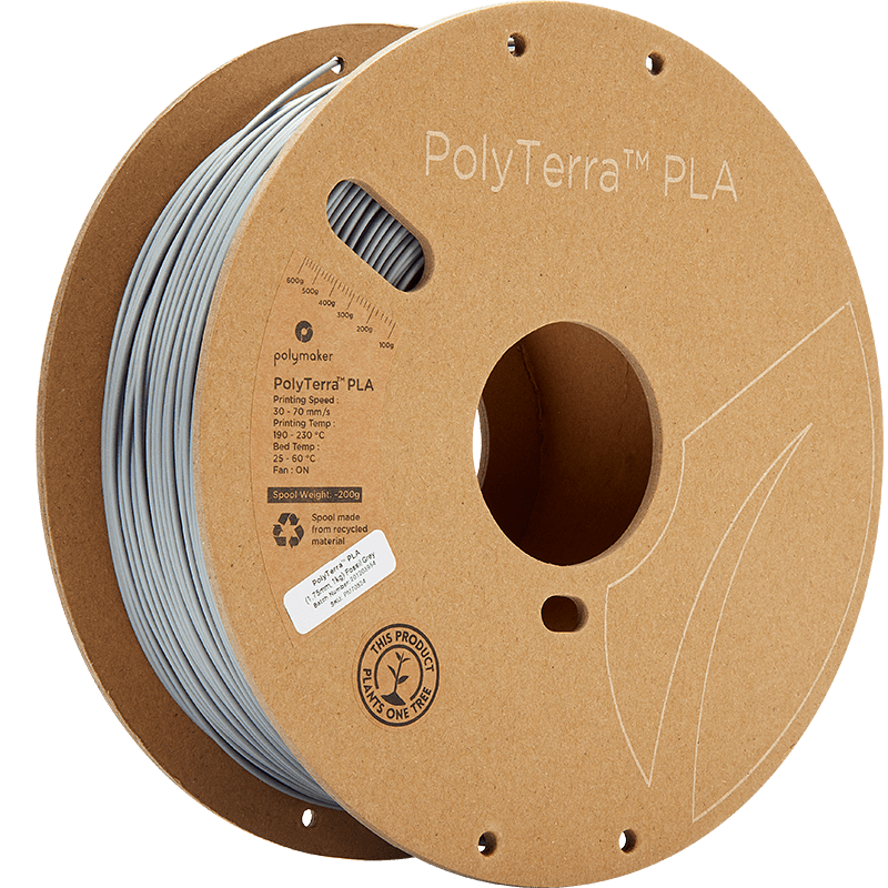 Polymaker Filament 1.75mm / Fossil Grey / 1kg Polymaker PolyTerra PLA Filament