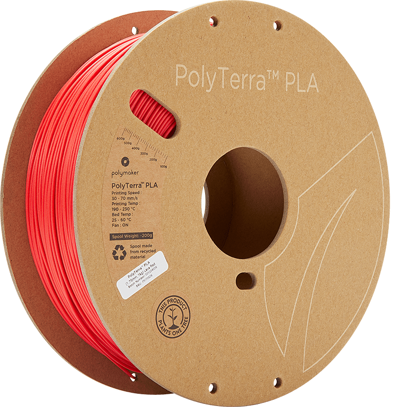 Polymaker Filament 1.75mm / Lava Red / 1kg Polymaker PolyTerra PLA Filament