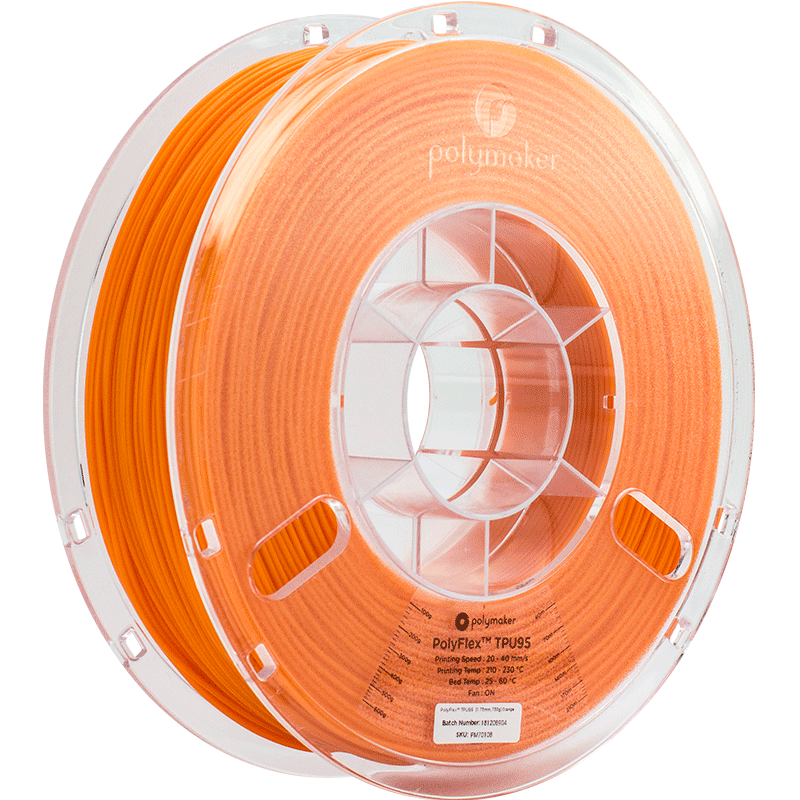 Polymaker Filament 1.75mm / Orange / 750g Polymaker PolyFlex TPU95