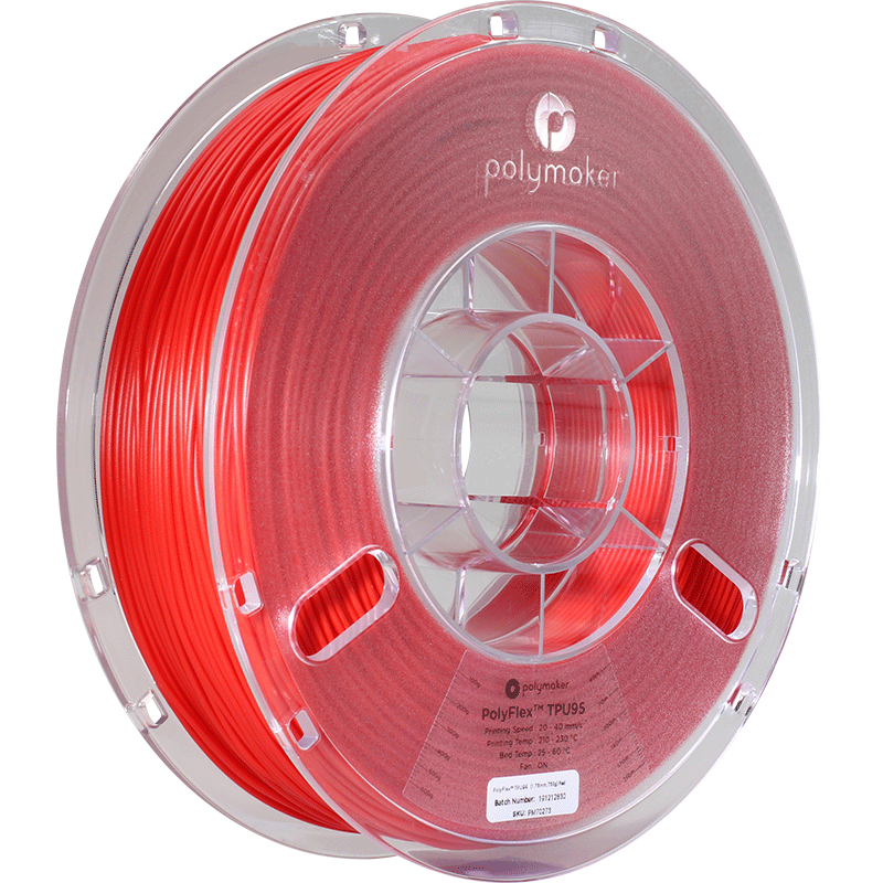 Polymaker Filament 1.75mm / Red / 750g Polymaker PolyFlex TPU95